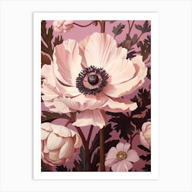 Floral Illustration Anemone 2 Art Print