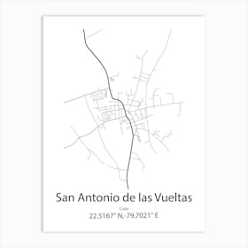 San Antonio Abad,Spain Minimalist Map Art Print