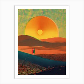 Sunset In The Desert Art Print