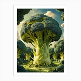 3d Illustration Of Broccoli Art Print