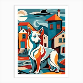 Dog In Town Art Print