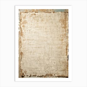 Ancient Weathered Sheet Of Old Canvas Resting On A Vintage Wall Clean And Empty With A Seamless P 2 1 Art Print