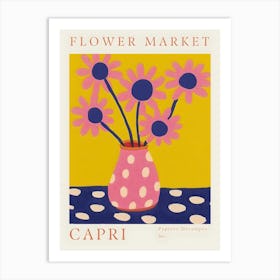 Flower Market Capri Art Print