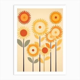 Sunflowers — Stock Vector Art Print