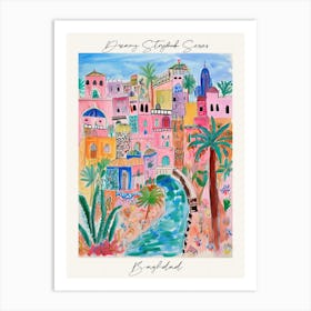 Poster Of Baghdad, Dreamy Storybook Illustration 3 Art Print