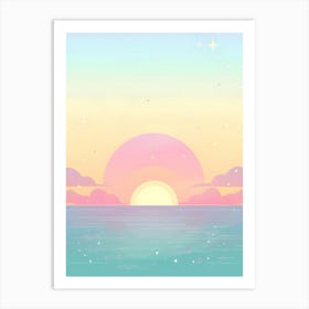 Sunset Over The Ocean Art Print