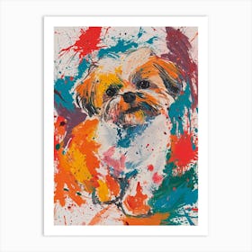 Shih Tzu Acrylic Painting 10 Art Print