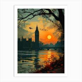 London At Dawn Art Print