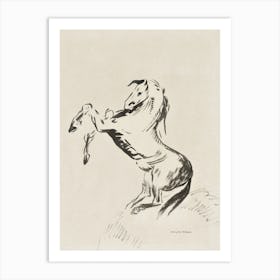 Jumping Horse On Clouds (Pegasus), (1903—1907), Odilon Redon Art Print