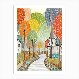 Autumn Road Art Print