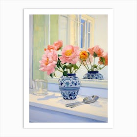 A Vase With Peony, Flower Bouquet 4 Art Print