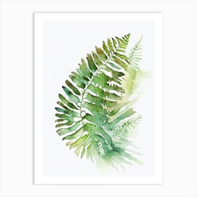 Hay Scented Fern Watercolour Art Print