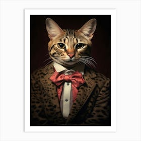 Gangster Cat Savannah 3 Art Print