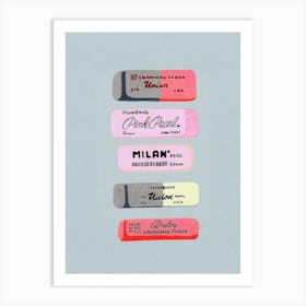 Erasers Collection Art Print