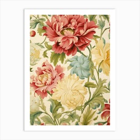 Floral Wallpaper 40 Art Print