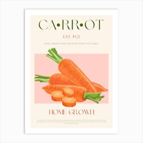 Carrot Mid Century Art Print