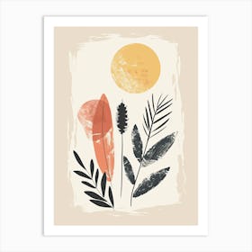 Starlit Harmonies In Retro Forms Art Print