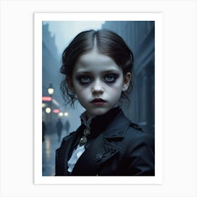 Little Girl In Black Art Print