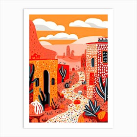 Marrakech, Illustration In The Style Of Pop Art 3 Art Print