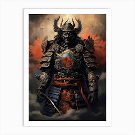 Japanese Samurai Illustration 7 Art Print