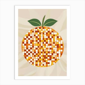 Mosaic Orange 5 Art Print