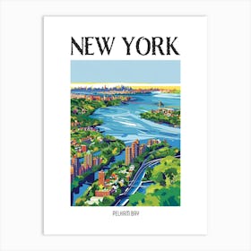 Pelham Bay New York Colourful Silkscreen Illustration 4 Poster Art Print