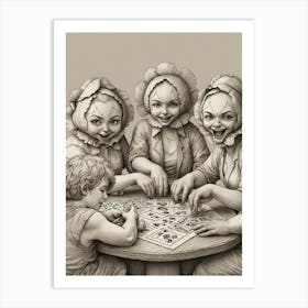 Default Draw Me Funny A Group Of Peonies Playing Poker Betting 0 Art Print