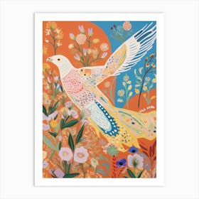Maximalist Bird Painting Budgerigar 5 Art Print
