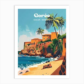 Goree Dakar Senegal Island Digital Travel Art Art Print