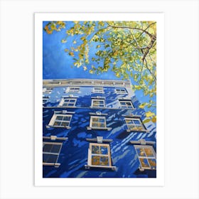 Blue Building Art Print