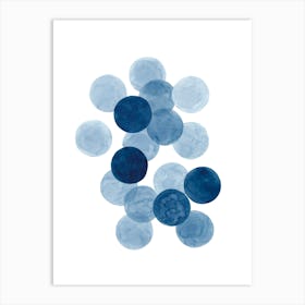 Blue Circles Art Print