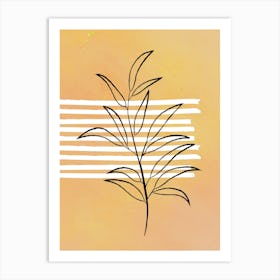 Modern Plant Yellow Art Print