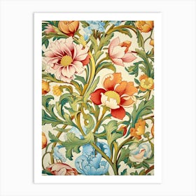 Floral Wallpaper 154 Art Print