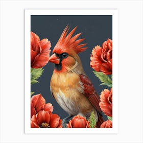 Cardinal Bird Art Print