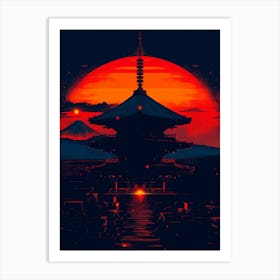 Sunset In Japan 3 Art Print