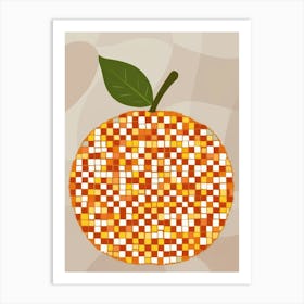 Mosaic Orange Three Art Art Print