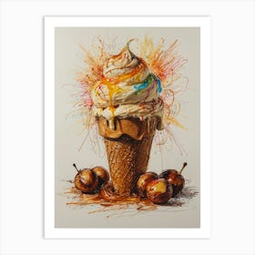 Ice Cream Cone 46 Art Print