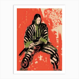 Samurai Illustration 19 Art Print