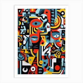 Afrocentric Pattern Illustration 2 Art Print