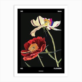 No Rain No Flowers Poster Ranunculus 2 Art Print