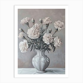 A World Of Flowers Carnation 4 Painting Art Print