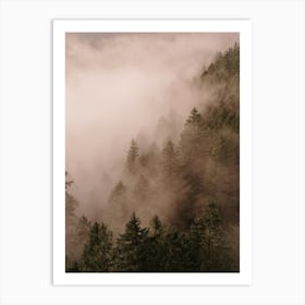 Foggy Trees Art Print