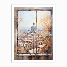 Winter Cityscape Budapest Hungary 2 Art Print