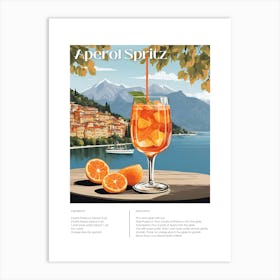 Aperol Spritz Cocktail 1 Art Print