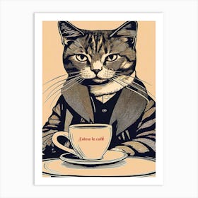 Sophisticated, Stylish Cat Art Print