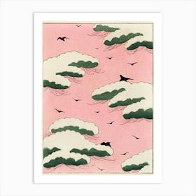 Pink Sky Illustration, Shin Bijutsukai Art Print