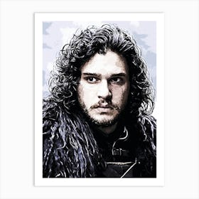 jon snow game of thrones movie 3 Art Print