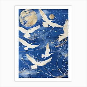 Doves In The Sky Art Print