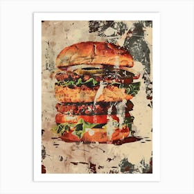 Burger: Fast Food Pop Art Art Print