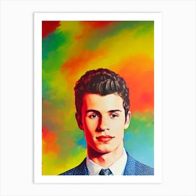 Shawn Mendes Colourful Pop Art Art Print